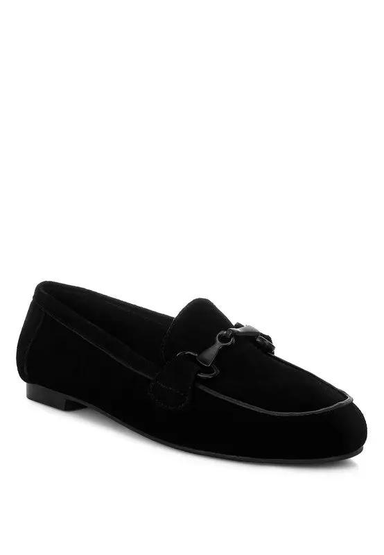 Awen Monochromatic Horsebit Real Suede Loafers for Men - Love Salve